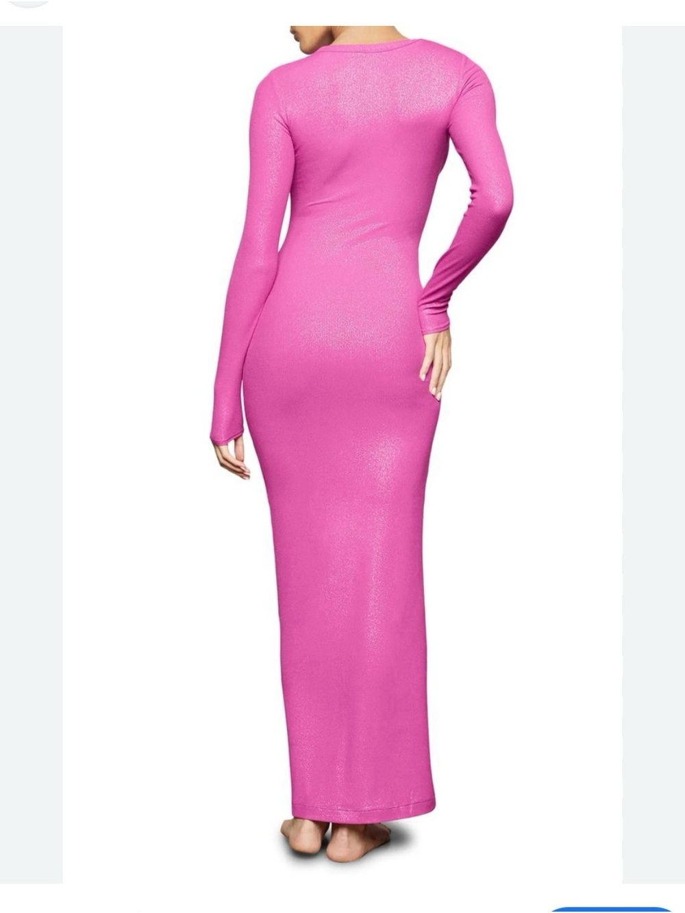 SKIMS The Soft Lounge Shimmer Long Sleeve Maxi Dress - Medium LIKE NEW